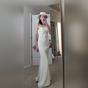 Elegant Cream Strapless Dress